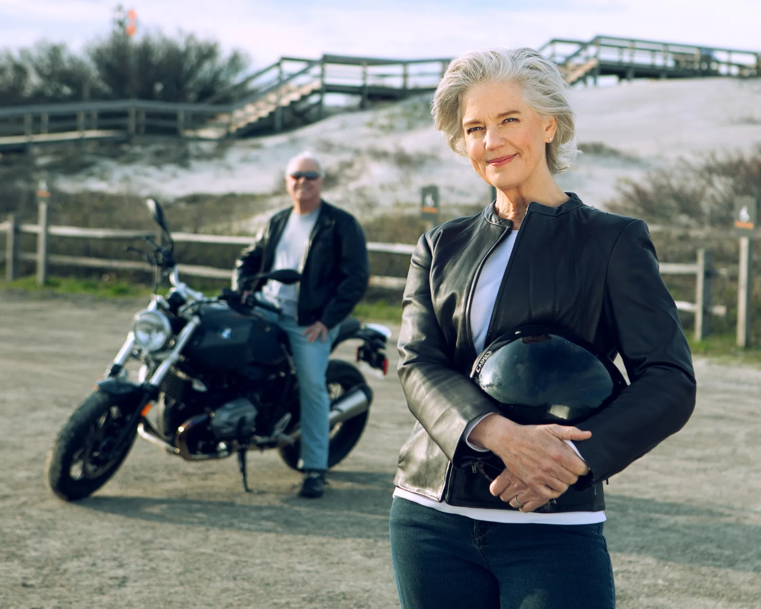 Personal branding image of a female motorcycle rider