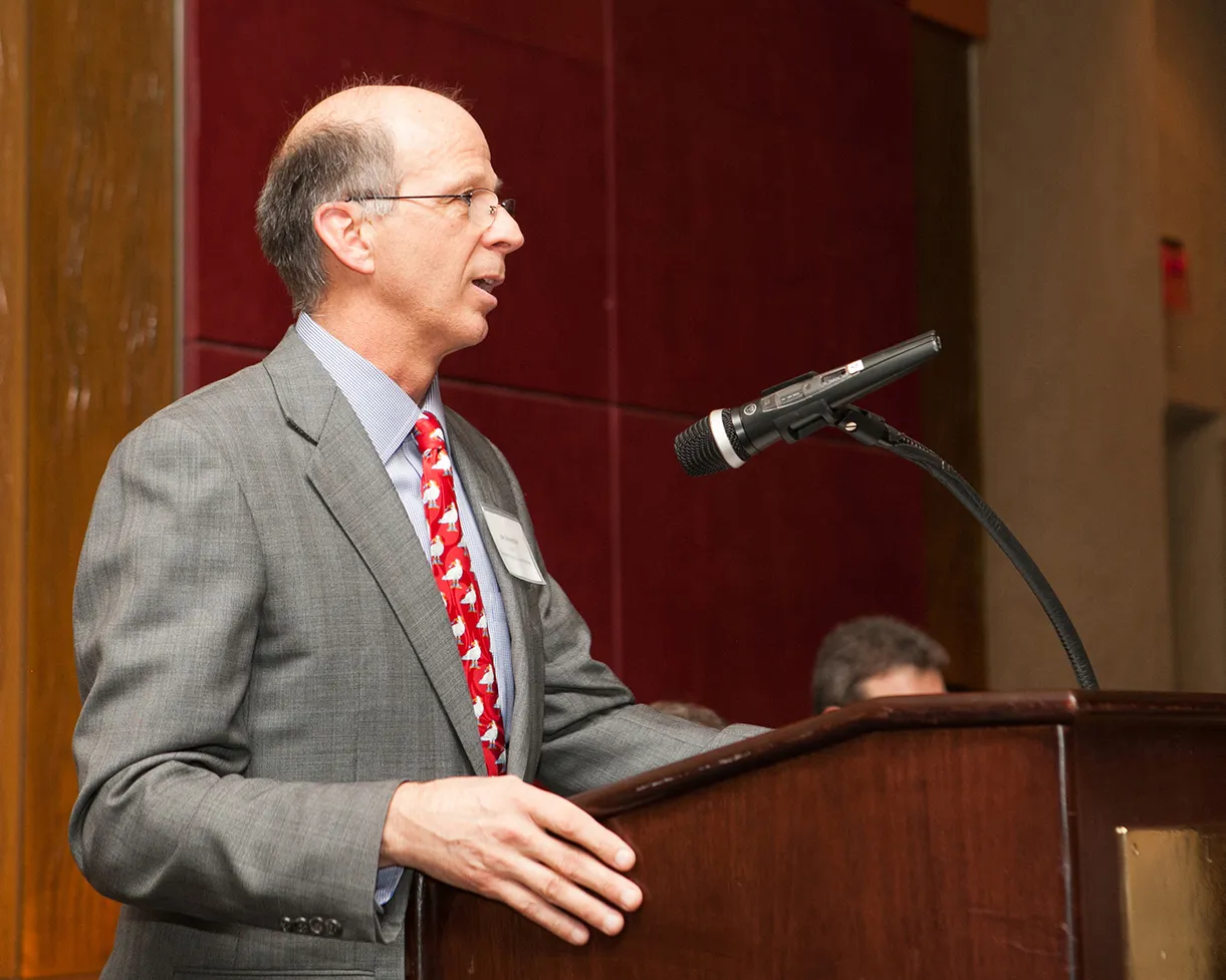 Speaker at a non-profit fundraiser